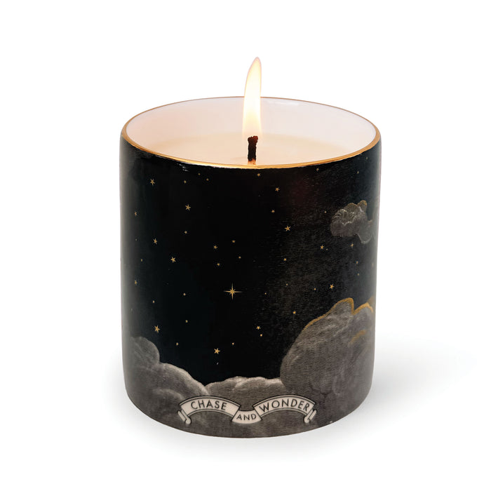 The Land of Nod ceramic candle by Chase and Wonder, fine china with 22ct gold