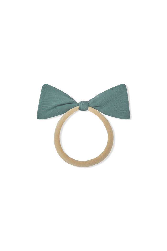 Tiny Nylon Bow in Pine on a white background