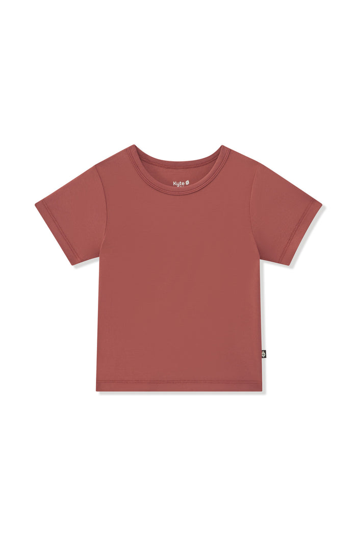 Toddler Basic Tee in Ember on a white background