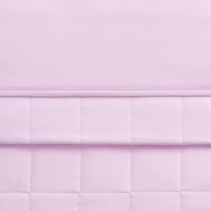 Close-up of a quilted lavender blanket