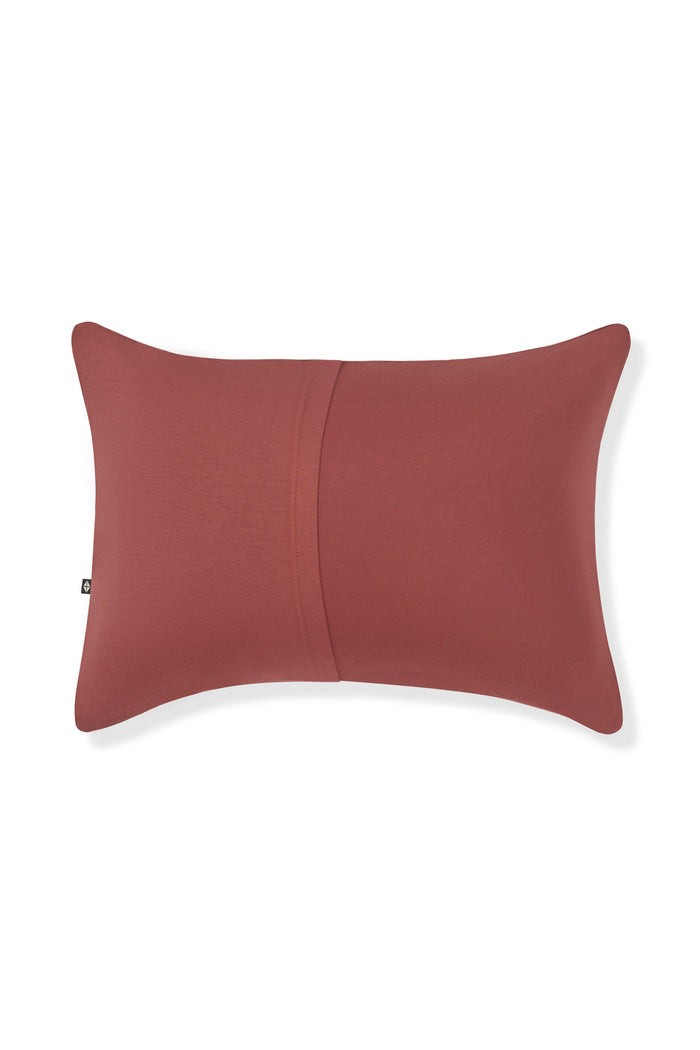 Back side of Toddler Pillowcase in Ember on a white background