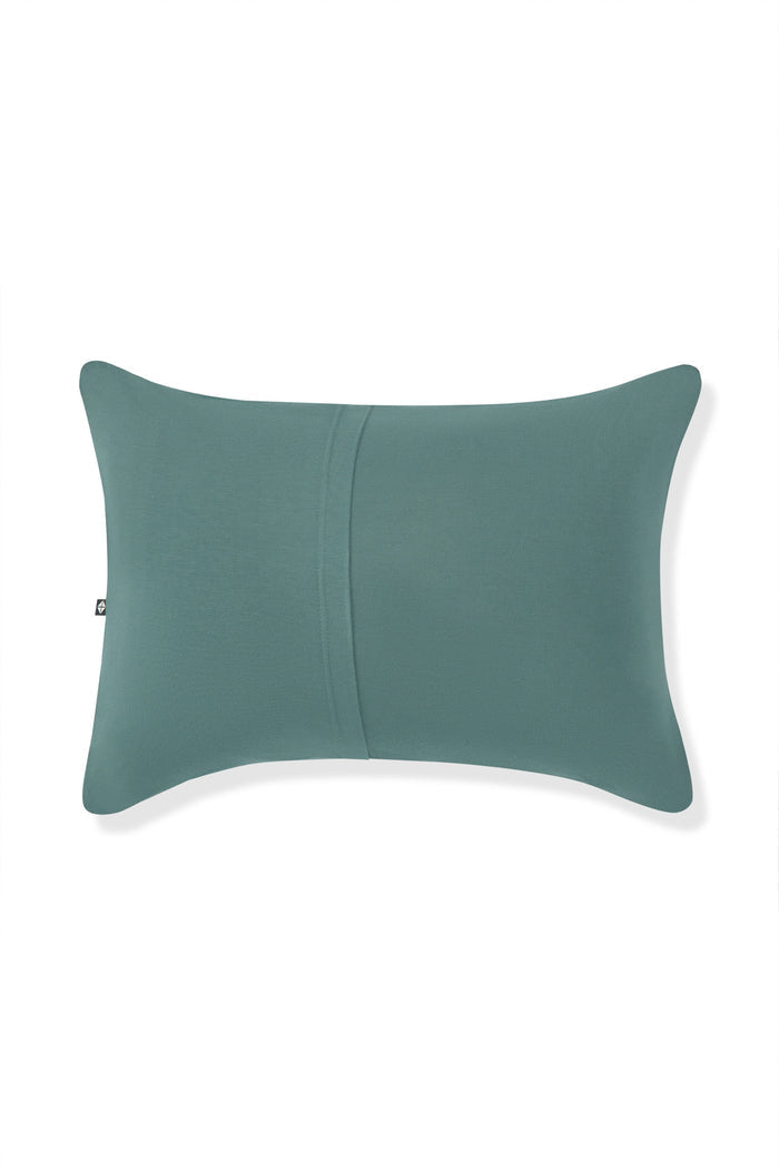 Back side of Toddler Pillowcase in Pine on a white background
