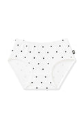 Undies in Midnight Polka Dot on white background