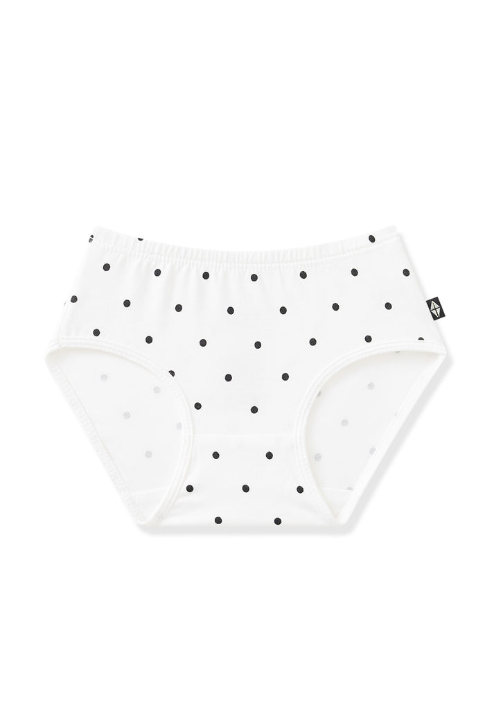 Undies in Midnight Polka Dot on white background