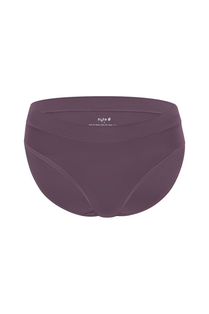 Women's Midi Brief in Currant shown on a ghost mannequin