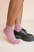 Women's Ruffle Socks in Apple Blossom