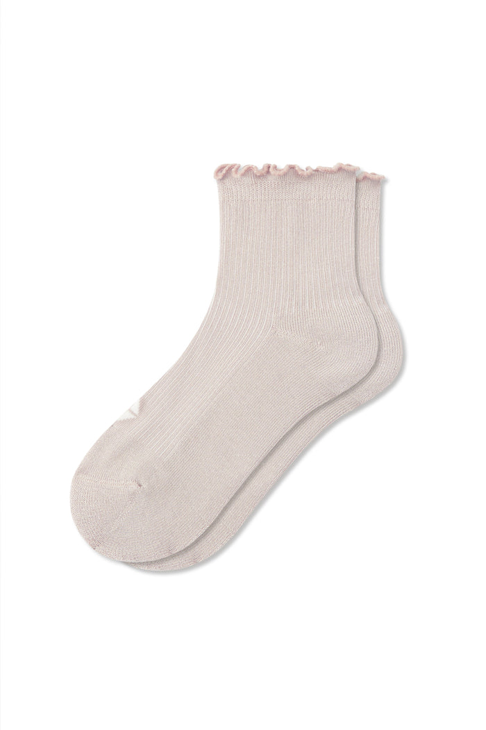 Women's Ruffle Socks in Oat