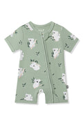 Product photo of the Zipper Shortall Romper in Koala