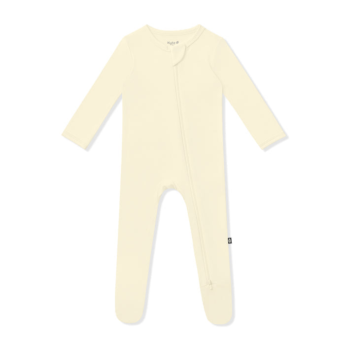 Product photo of the Zippered Footie in Chamomile